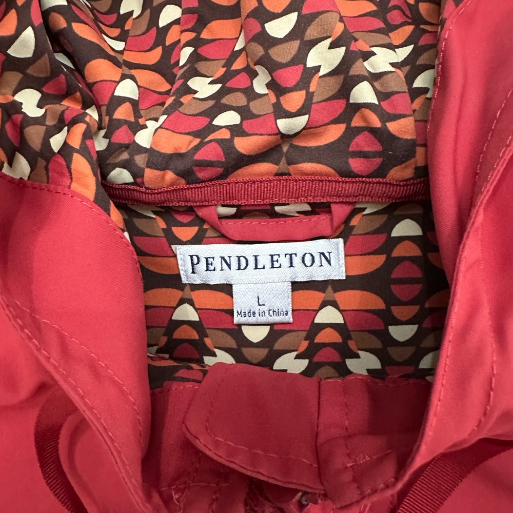 Pendleton Red Jacket With Patterned Lining - image 2